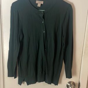 LOFT Dark Green Women's Cardigan